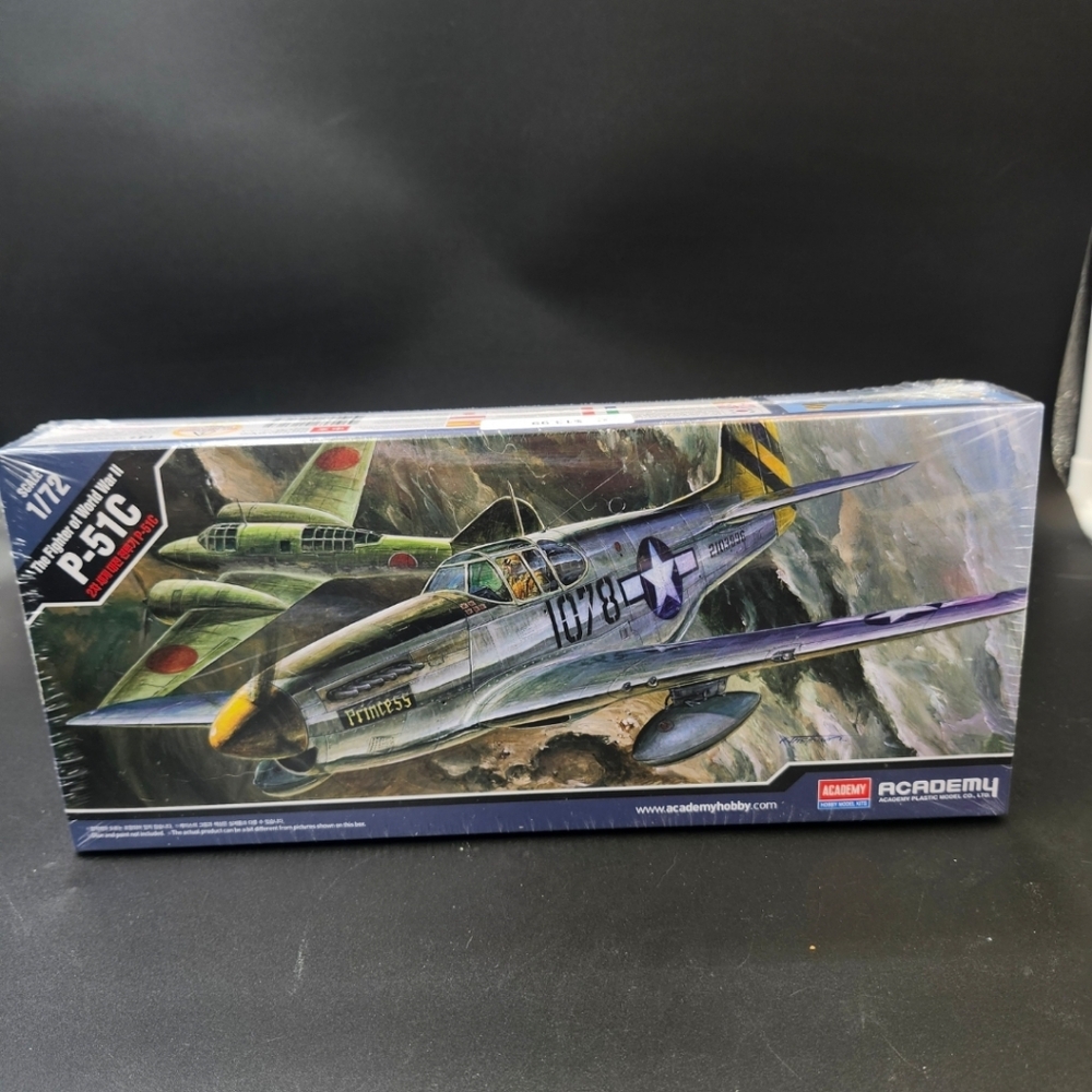 Academy P-51C Mustang Model Kit - Silver and Green